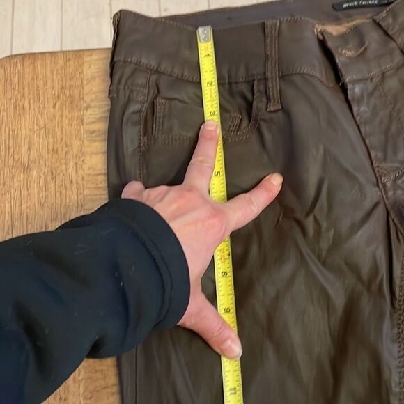 BLACK ORCHID BROWN VEGAN STRETCH LEATHER SKINNY LEG.  NEW - Picture 7 of 14